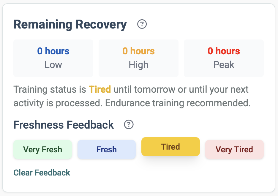 Freshness Feedback Widget